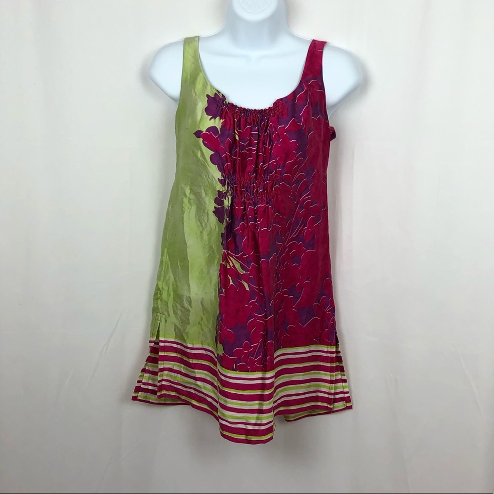CAbi Silk sleeveless floral tunic XS